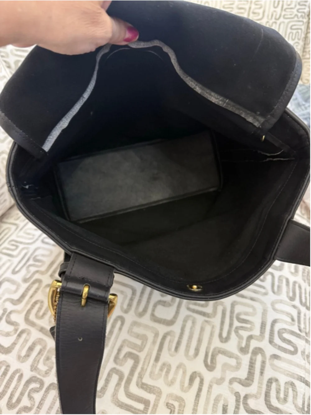Coach Vintage legacy Casin Black Leather Tote Bag 4140 tote - Picture 11 of 15